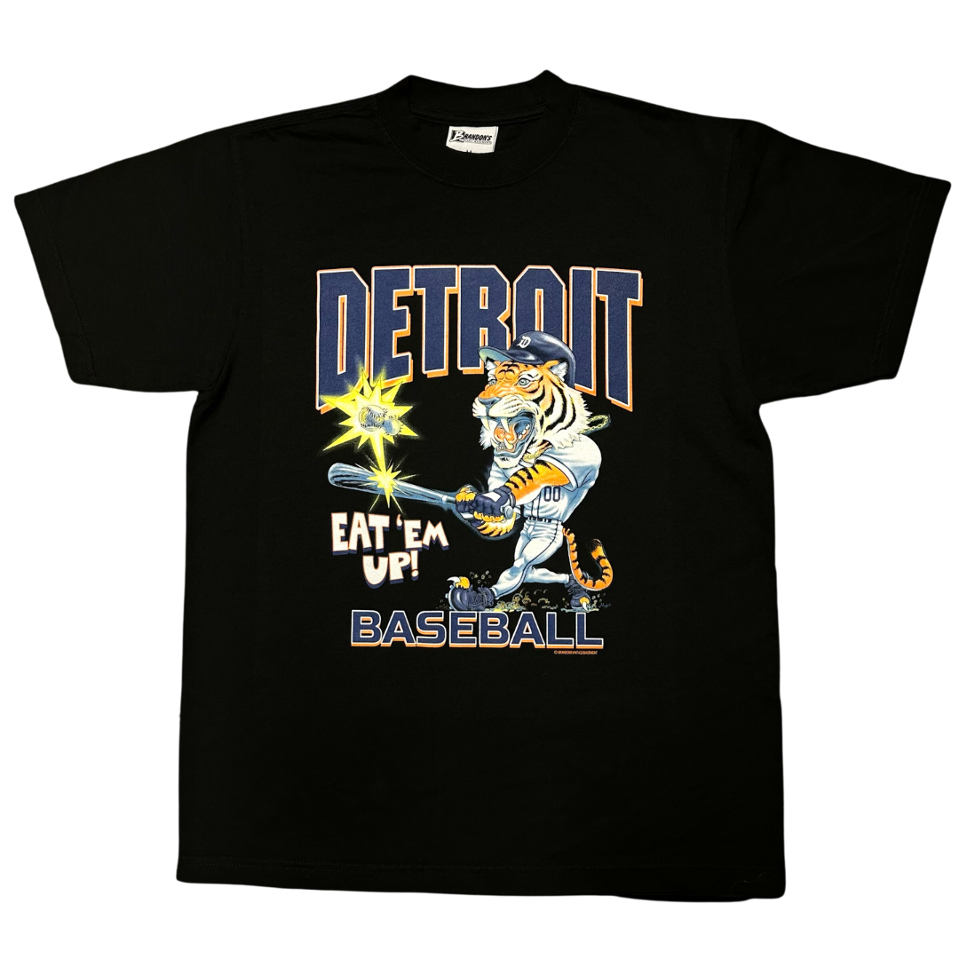 Eat Em' Up Detroit Tigers Long Sleeve Tee at Michigan Vibes Store. XS / Black Heather